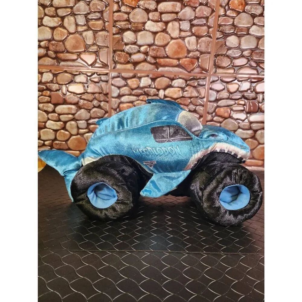 Monster Jam Megalodon Shark Monster Truck Plush 17" Jumbo #A29